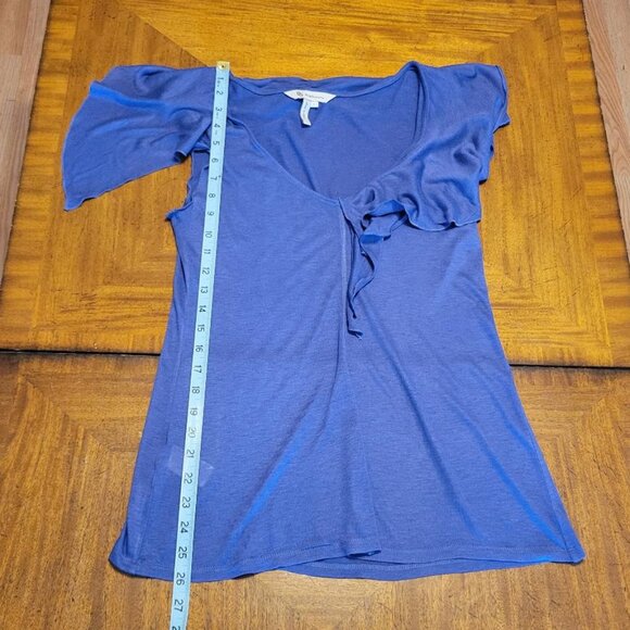 BCBGeneration Periwinkle Blue Ruffle Tee - Picture 10 of 11